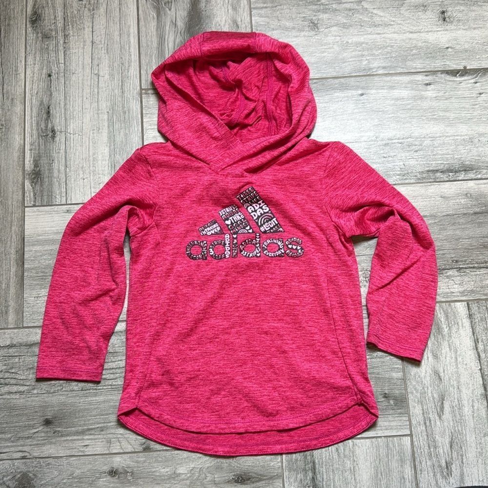 Adidas Infant Kids Three Stripe Life Adidas Hoodie Pink Size 24M
